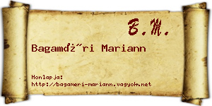 Bagaméri Mariann névjegykártya