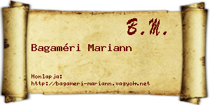 Bagaméri Mariann névjegykártya